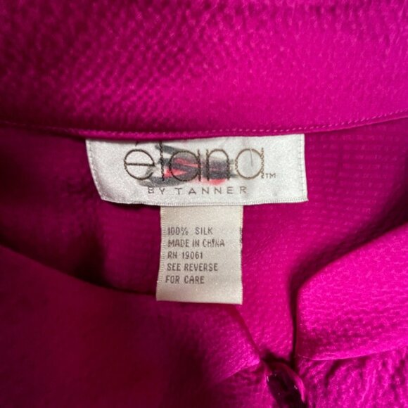 Elana by Tanner Women's Textured Silk Blazer Size 14 Mandarin Collar Pink New - Picture 3 of 9